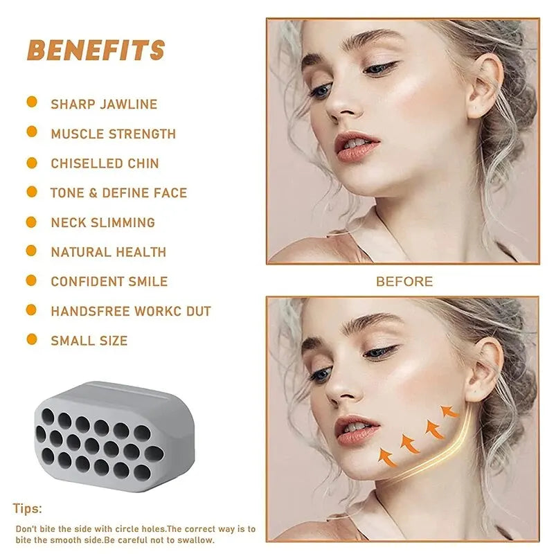 2 Adet Silikon Çene Egzersiz Topu – Jawline Şekillendirici, Yüz ve Boyun Sıkılaştırıcı Fitness Aleti, Gıdı Karşıtı Egzersiz Aracı